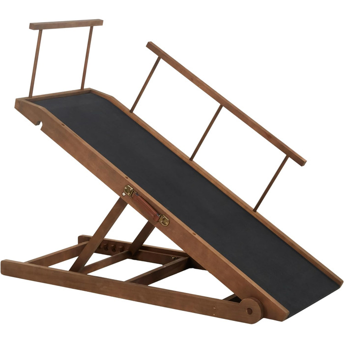 Рампа для собак на ліжко та диван, 5 сходинок, регульована, для маленьких та великих собак (Коричнева, 115 см)