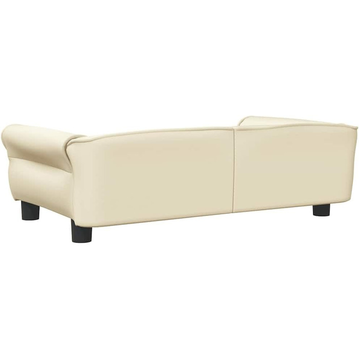 Лягушка для собак, м'яка подушка, диван-софа для маленьких собак, котів, штучна шкіра, 95x55x30 см, кремовий колір