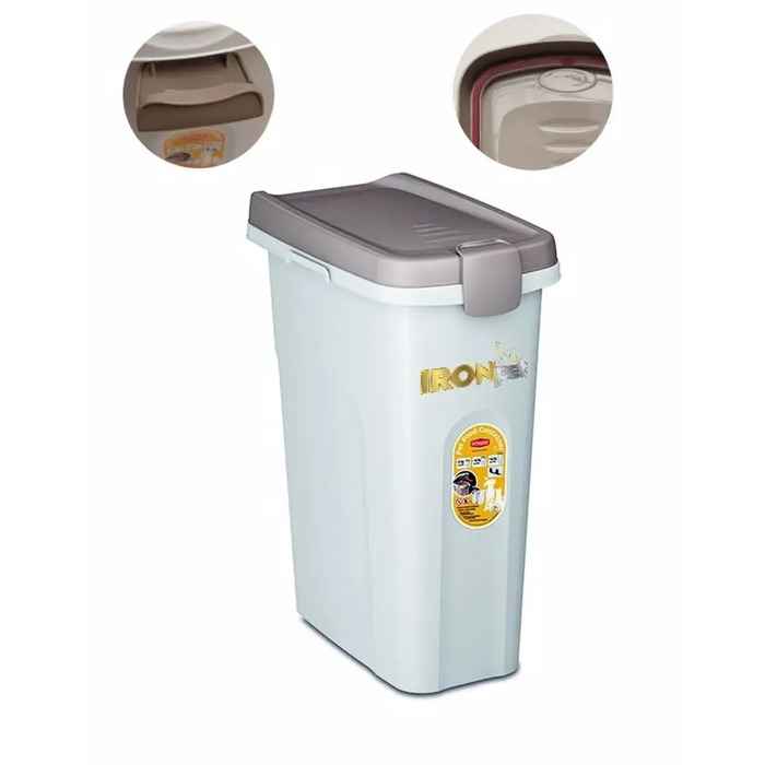 Контейнер для корму Zolux пластиковий, 25 л, з відкидною кришкою
