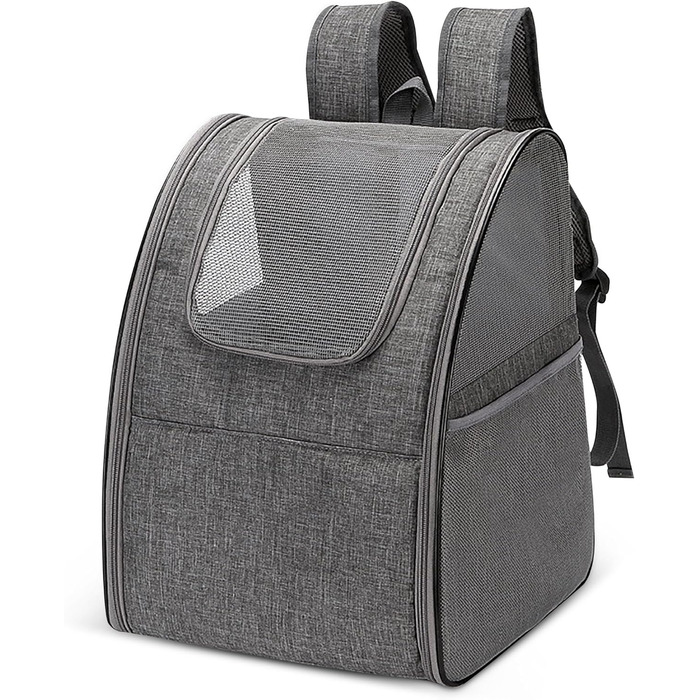 Рюкзак для тварин ALLSOPETS: зручний та дихаючий для котів та собак, знімний килимок, ідеально для подорожей, прогулянок та хатнього використання (сірий)