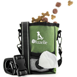 Сумка для ласощів SnackKeeper з магнітною застібкою, 650 мл, з дозатором для пакетів з відходами, на пояс для дресирування собак, колір: оливковий