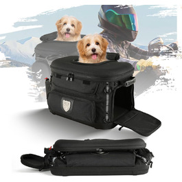 Транспортна сумка для собак та котів UALLIN, водонепроникна, для мотоциклів Harley-Davidson (Road Glide, Street Glide, CVO, Road King, Touring, Trike), Can-Am з багажником, до 9 кг, чорна