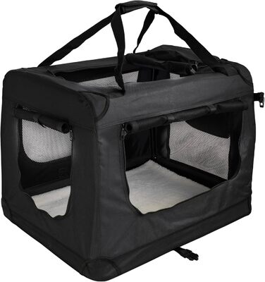 Складана переносна сумка-бокс для собак та котів Petigi (Чорний, L 70x52x51 см)