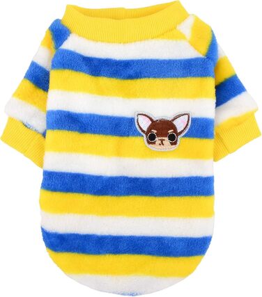 Теплий зимовий пуловер для собак ZUNEA з флісу. Підходить для чихуахуа, котів та інших дрібних порід. Колір: блакитний. Розмір: L (XL)