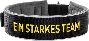 Нашийник для собак HUNTER Neopren Reflect BVB, світловідбиваючий, з підкладкою, чорний/жовтий, 45 см