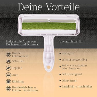 Набір для грумінгу тварин: щітка для собак, котів, XL роликовий збирач ворсу та щипці для видалення кліщів. Підходить для короткої та довгої шерсті, для тварин будь-якого розміру. Ефективний видалення шерсті. Автоматичне видалення кліщів.