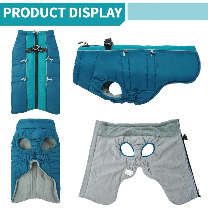 Водонепроникний теплий зимовий одяг для собак - куртка-манжетка з отвором для шлейки, камуфляж Olive Drab (3XL)