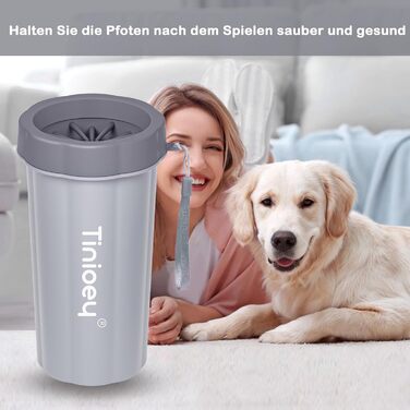 Очисник лап для собак | 3 рушники в комплекті | Очисник лап для собак | Аксесуари для собак середніх порід | Щітка для собак | Розмір M (Великий, Сірий)