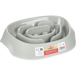 Миска для собак Flamingo Slow Feeder Exqi Oval Green, 34,5x24,5x8,5 см, з гумовим антиковзким кільцем, для сухого та вологого корму