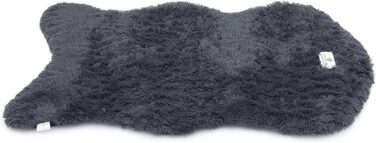 Ортопедичне собаче ліжко Pfoten&nasen® вологостійке, 88x55 см, темно-сіре. Легко миється, підходить для маленьких собак. Матрац, килимок, лежанка.