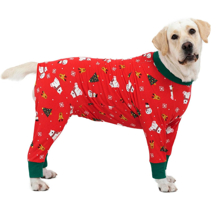 Комбінезон для собак великих порід, захисний, анти-шерсть, від лизання, для захисту ран, піжамний, розмір XXXL, 7XL, для святкування Різдва