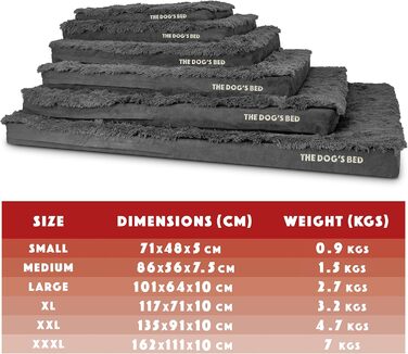 Ортопедичне ліжко для собак, велике, з штучного хутра, 101 x 64 x 10 см, вологостійке, з піною з пам'яті, сіре