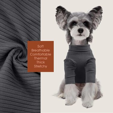 Теплий зимовий одяг для собак Kuoser: светр-піжама з довгими рукавами, сірий, розмір 2XL