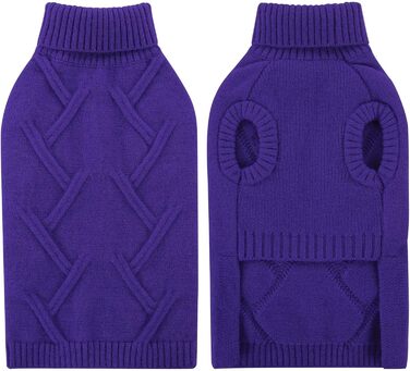 Пуловер для собак середніх порід Queenmore, м'який та теплий, фіолетовий, розмір M