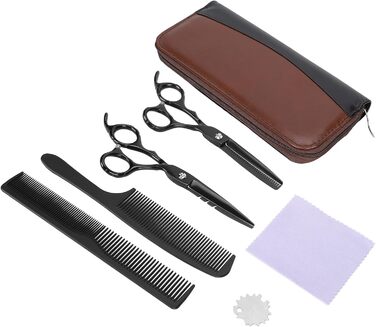 Набір професійних ножиць для грумінгу собак та котів: ножиці для розрідження та прямі, гребінець