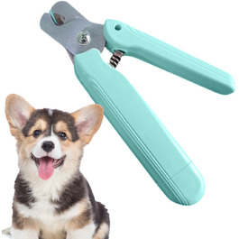 Електричний триммер для обрізки кігтів домашніх тварин 2-в-1 з LED-підсвічуванням, захисним насадком та ергономічним дизайном для собак та котів (світло-зелений)