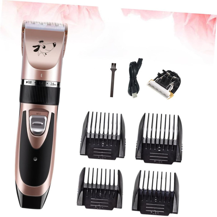 Електрична машинка для стрижки котів Supvox - набір для догляду за домашніми тваринами, рожеве золото