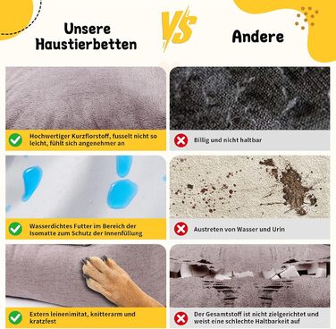 Ортопедичне ліжко для собак OUPEIWAWA, XL, хакі: м'яке, з високим бортиком, знімний чохол, антиковзаюче, для дому та авто