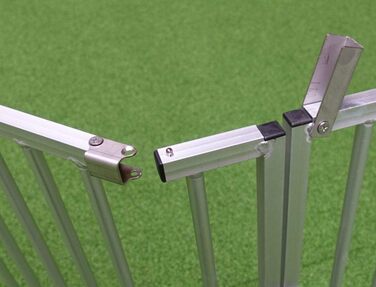 Callieway® Розкладний вольєр ALUZAUN/Freilaufgehege/Welpenauslauf Safety Pro' 8-частинний для цуценят, заходів та кемпінгу (Спеціальна висота 80 см, 8 панелей по 80 см)