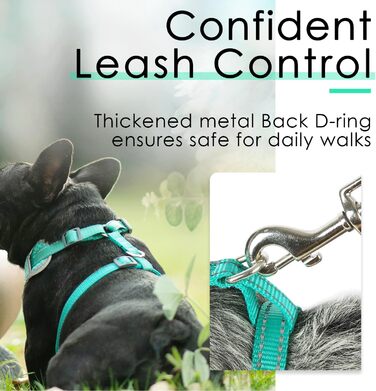 ThinkPet Дихаюча шлейка для собак XL, повітряна сітка, світловідбивна, неонова, рожевий кант