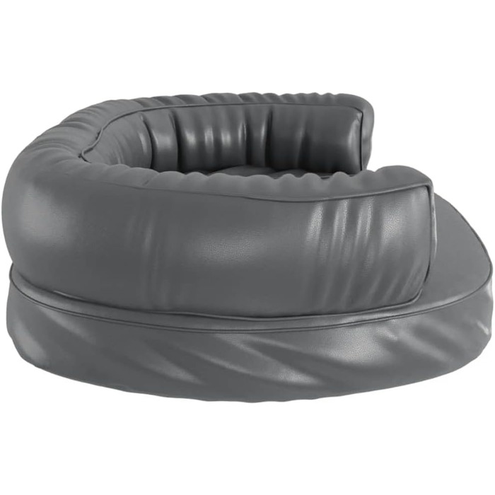 Крісло-ліжко для собак VidaXL, 75x53 см, штучна шкіра, сірий колір, ергономічне, комфортне