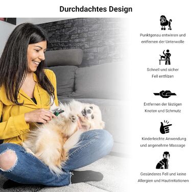 Набір для видалення шерсті для собак та котів: щітки для довгої та короткої шерсті, видалення підшерстка, гребінці