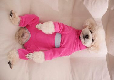 Зимовий комбінезон для собак YRRYGN, теплий флісовий костюм з кільцем D, для маленьких собак, світло-коричневий, розмір L (Hot Pink, XL)