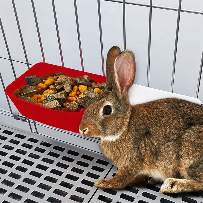 Годівниця-поїлка для клітки AMZSYLV 600 мл (26 шт.) сіра, для кроликів, птахів, котів, цуценят