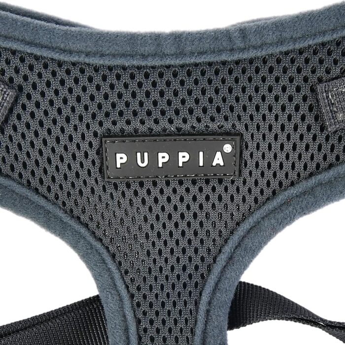 Шлея для собак Puppia Soft Harness RITEFIT сіра, розмір M