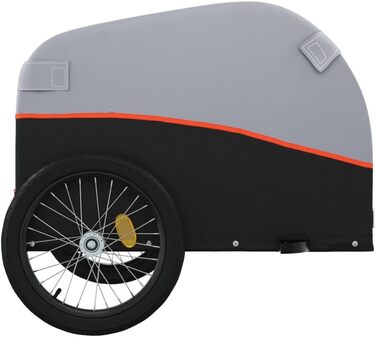 Причіп для велосипеда, вантажний, 30 кг, чорно-помаранчевий, для покупок, подорожей, велосипедних турів, легко встановлюється