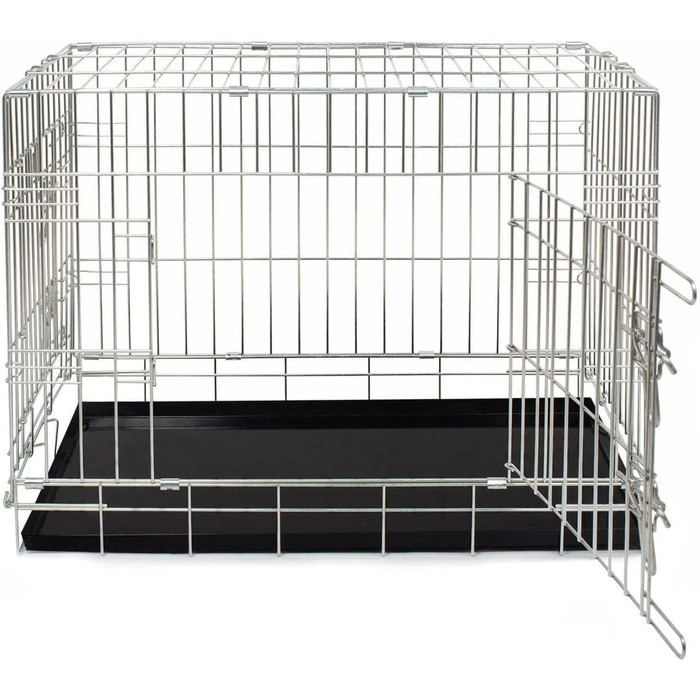 Клітка для собак Lords & Labradors XL, металева, срібляста