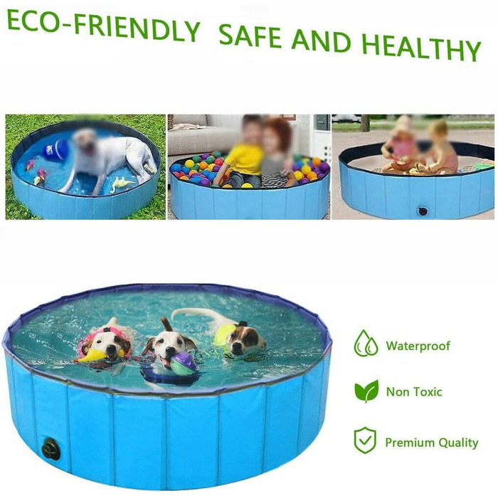 Buy-Simplicity® басейн для домашніх тварин 80×21 см, міцний, не потребує надування, стійкий до проколів, для охолодження собак
