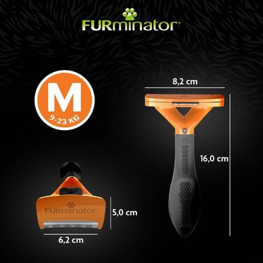 FURminator для собак середнього розміру з довгою шерстю: щітка для видалення підшерстка, версія 2.0
