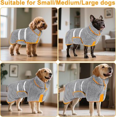 Рушник для собак Bienbee, швидковисихаючий, супер вбираючий, сірий, розмір XXL