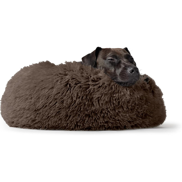 Кішечкове та собаче ліжко Hunter LOPPA, м'яке, з антиковзною основою, можна прати при 30°C, коричневий, розмір L