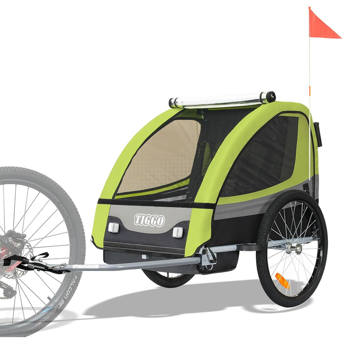 Дитячий причіп Tiggo 2-в-1 для велосипеда, Jogger, 50402 (Зелений)