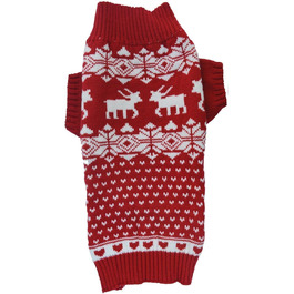 Святковий пуловер для великих собак з оленем, розмір XXL, довжина спини 58,4 см