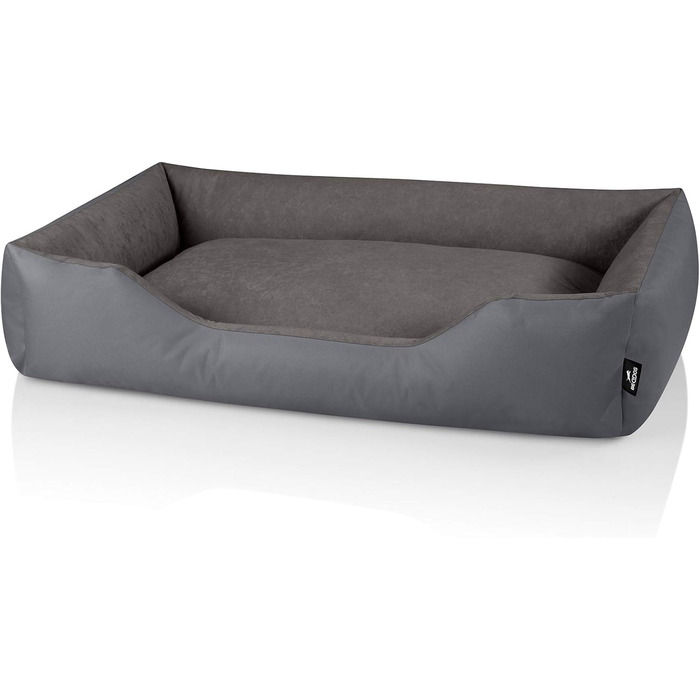 BedDog Zara: лежанка для собак середніх розмірів, XL, 150x110x28 см, сірий колір, знімний, washable cover