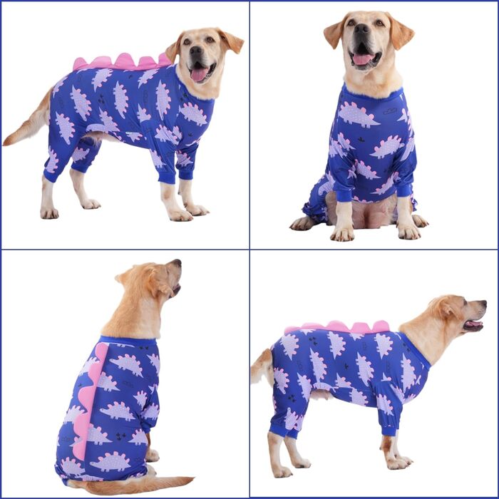 Комбінезон для собак великих порід LovinPet: дихаючий, з UV-захистом, антибактеріальний, для відновлення після операцій, зелено-оранжевий, XXX-Large