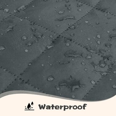 Водонепроникний коврик для собак Nobleza, захист дивану та ліжка, для подорожей, 178 x 76 см, сірий