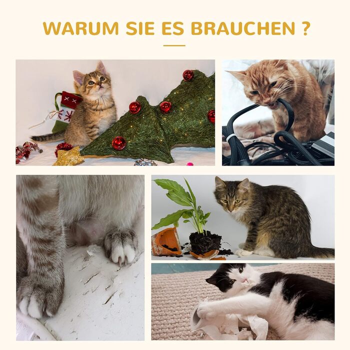 Будиночок для котів PawHut з гамаком, когтеточкою з сизалю, котячою хаткою, дерев'яний комплекс для котів, натуральна ялина, 70x35x60 см