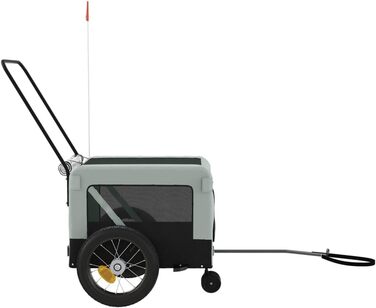 Причіп для велосипеда Gecheer для собак, чорний, з оксфордської тканини та металу, вантажний, транспортний, 93934, зелений (135 x 68.5 x 73.5 см, сірий)