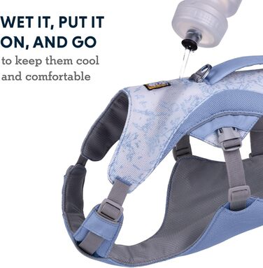 Охолоджувальний жилет-шлея для собак RUFFWEAR Swamp Cooler, легкий, регульований, з ручкою, 2 отвори для повідця, для спеки, фіолетовий, розмір S (56-69 см)