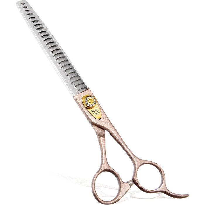 Професійна ножиця для вичісування собак та котів Fenice Peak, 1.2 см, з нержавіючої сталі 440C, 50/56 зубців, 7.5 дюймів (Японія)
