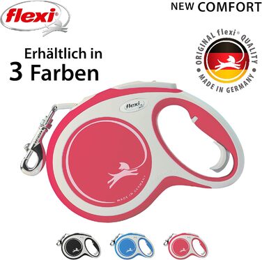 Повідок-рулетка Flexi New Comfort L, 8 м, червоний, для собак