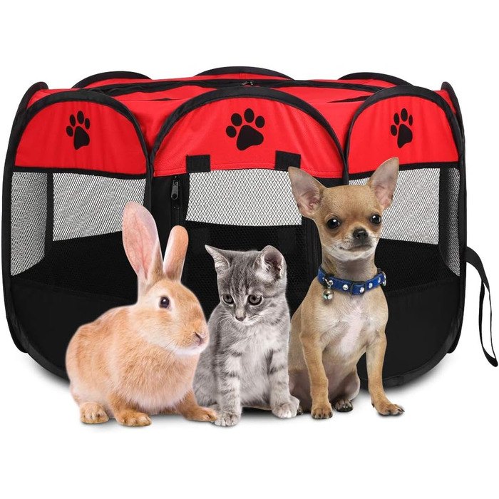 Змінний вольєр для цуценят Greensen: портативний, 600D Oxford, для собак, кроликів, морських свинок, котів (внутрішній/зовнішній)