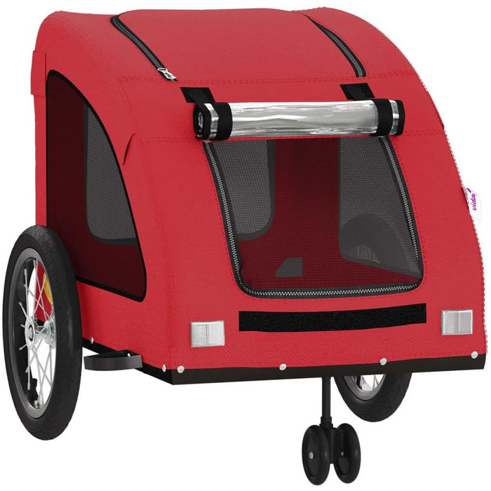 Фургон для собак VidaXL - червоний, 45 кг, Oxford-Gewebe, з прапором та відбивачами
