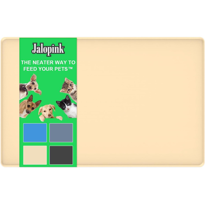 Килимок для годування собак та котів з силікону харчової якості, з піднятими бортиками, неслизький, жовтий (L)