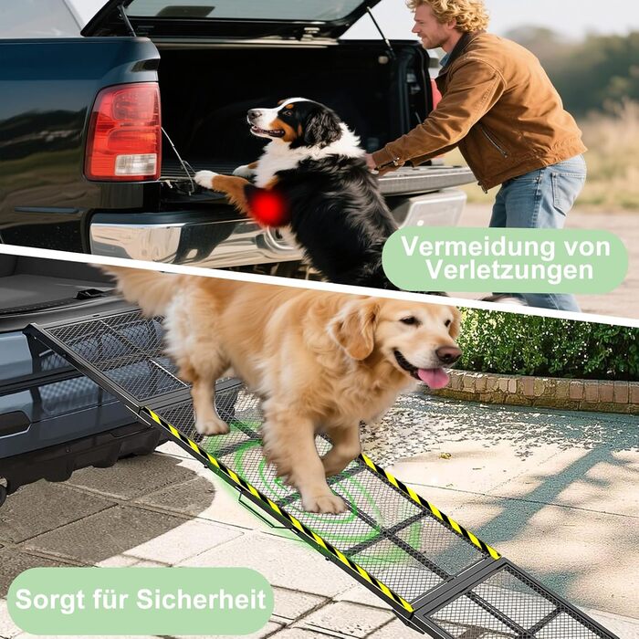 Рампа для собак у автомобіль Extra 190 см, складана, для великих порід (до 180 кг), 190x50 см