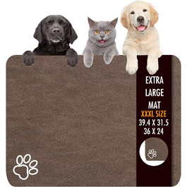 Килимок для годівлі домашніх тварин, 91.4 x 61 см, великий, вбираючий, для корму та води, нековзкий, без плям, швидковисихаючий, для тварин, для неслухняних